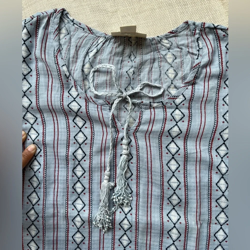 Boho Abstract Striped Tunic Top - Picture 5 of 10